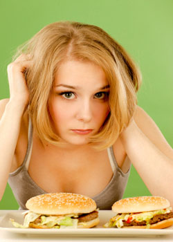 Depression and junk food image